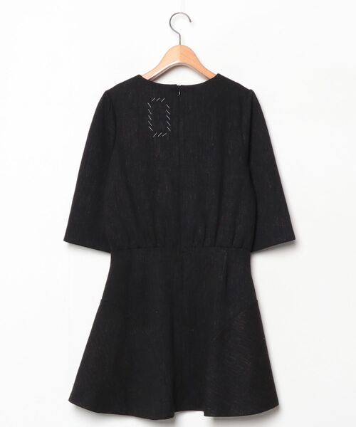「OKIRAKU」 レース7分袖ワンピース X-SMALL ブラック レディース_画像2