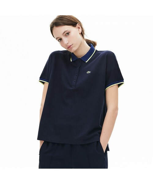 LACOSTE（ラコステ） 半袖ポロシャツ L ダークネイビー レディース