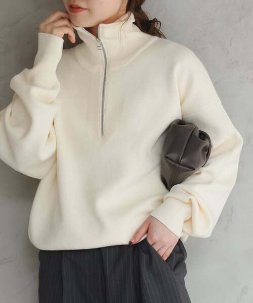 SLOBE IENA（スローブイエナ） ニット セーター ハーフジッププル 