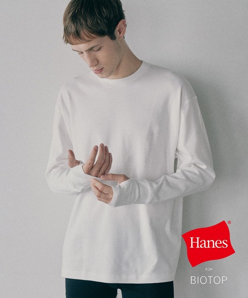 【Hanes for BIOTOP】CREW NECK T-SHIRT BIOTOP（ビオトープ） tシャツ 「Hanes for BIOTOP」NEW Comfort Crew