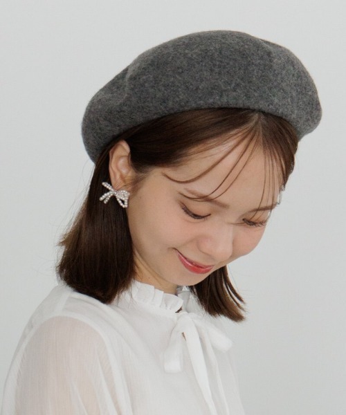 flower 帽子 ベレー帽 レディース ベーシックウールベレー レディース