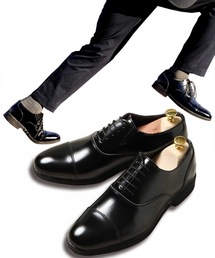 GRANCY メタルプレートレザーシューズ ブラック　44 GRANCY】Metal Plate Leather Shoes / メタルプレートレザー