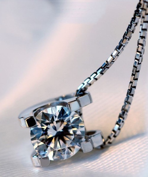 gulamu jewelry ネックレス 大粒0.8カラット 一粒 シルバー925