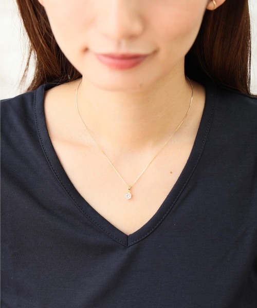 gulamu jewelry ネックレス 大粒0.8カラット 一粒 シルバー925