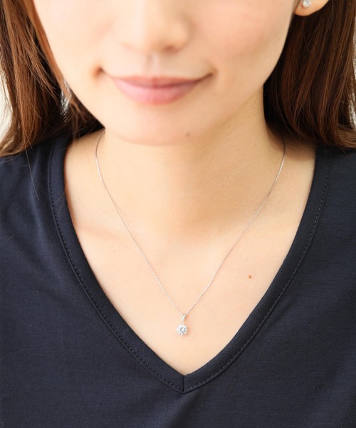 gulamu jewelry ネックレス 大粒0.8カラット 一粒 シルバー925
