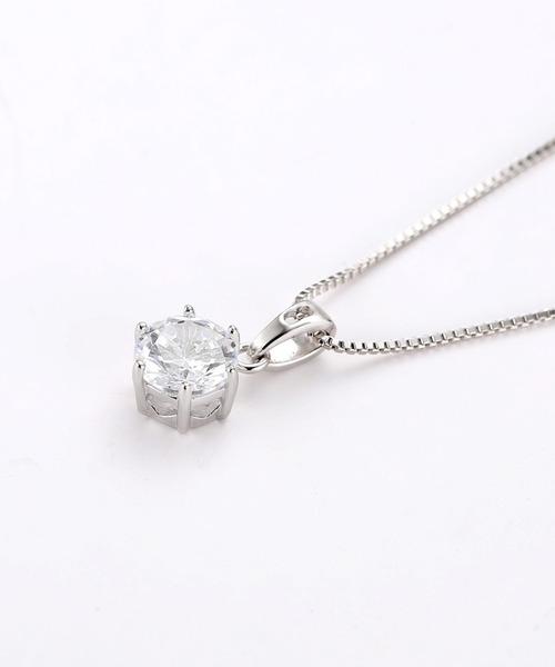 gulamu jewelry ネックレス 大粒0.8カラット 一粒 シルバー925