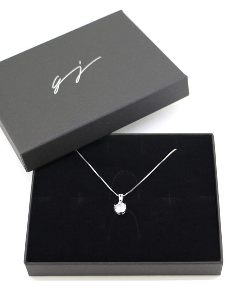 gulamu jewelry ネックレス 大粒0.8カラット 一粒 シルバー925
