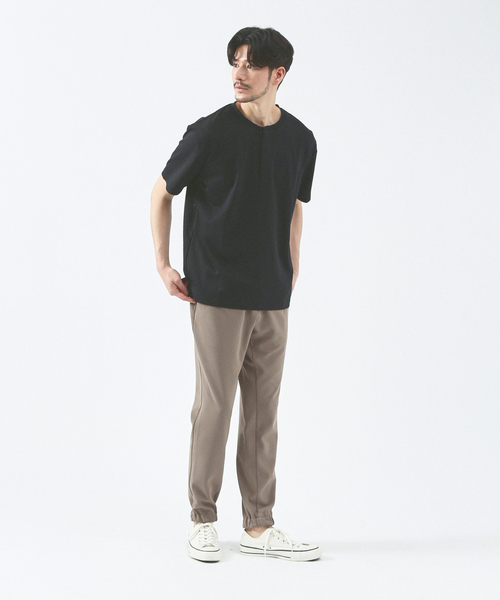 アバハウス（ABAHOUSE）/【セットアップ対応】機能素材 ハイストレッチ ジョーゼット イージー パンツ ABAHOUSE（アバハウス） パンツ 「セットアップ対応」機能素材 ハイ