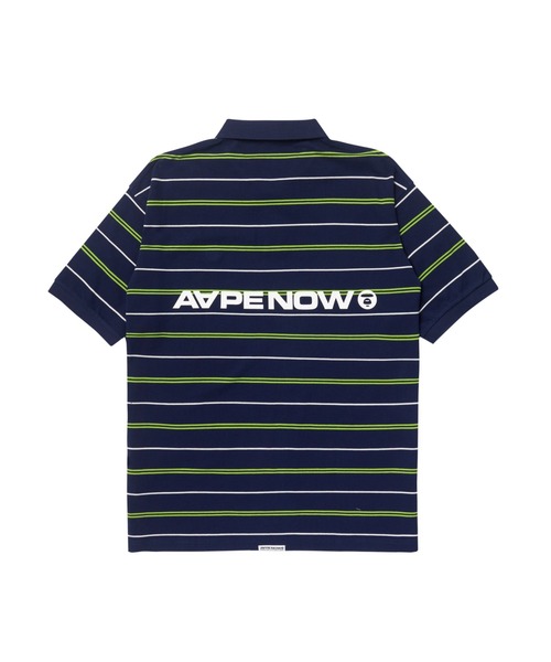 AAPE BY A BATHING APE ポロシャツ NOW BORDER POLO メンズ