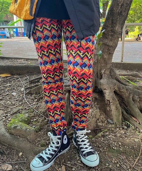 Healthknit（ヘルスニット） レギンス スパッツ 「 」幾何学模様 総柄