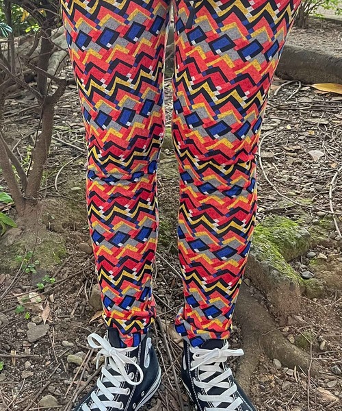 Healthknit（ヘルスニット） レギンス スパッツ 「 」幾何学模様 総柄