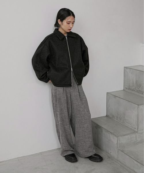 BEAUTY&YOUTH ブークレーダブルジップブルゾン ジャケットコート 新品 feepur（フェピュール） ブルゾン アウター ブークレダブルジップ