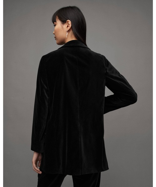 ALLSAINTS ジャケット テーラードジャケット ALEIDA VELVET OPEN