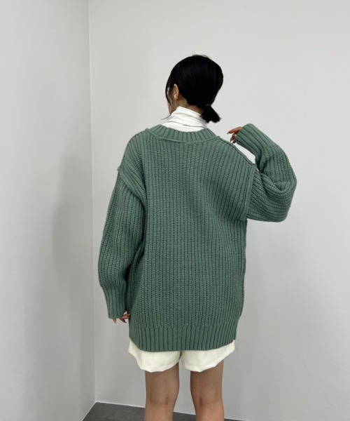 カーディガン 「ISOOK / アイスー」オーバーサイズニットカーディガン  