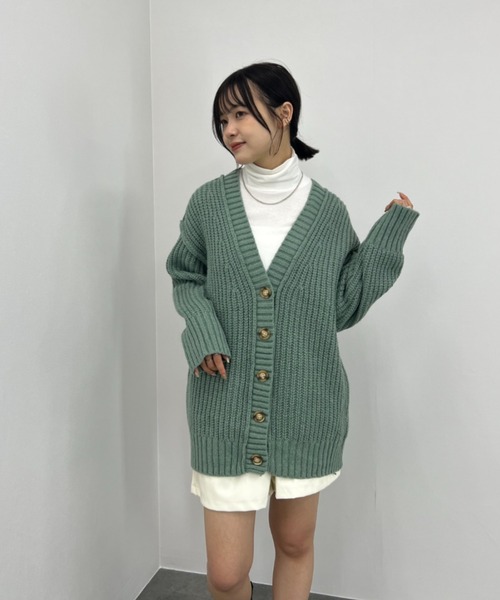カーディガン 「ISOOK / アイスー」オーバーサイズニットカーディガン  