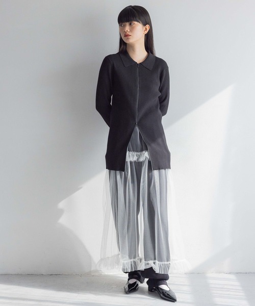 ニット セーター ZIPニットチュニック 991339 レディース