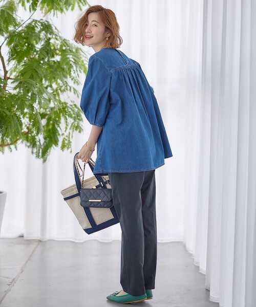 23区 ブラウス シャツ 「Oggi4月号掲載/洗える」23区DENIM