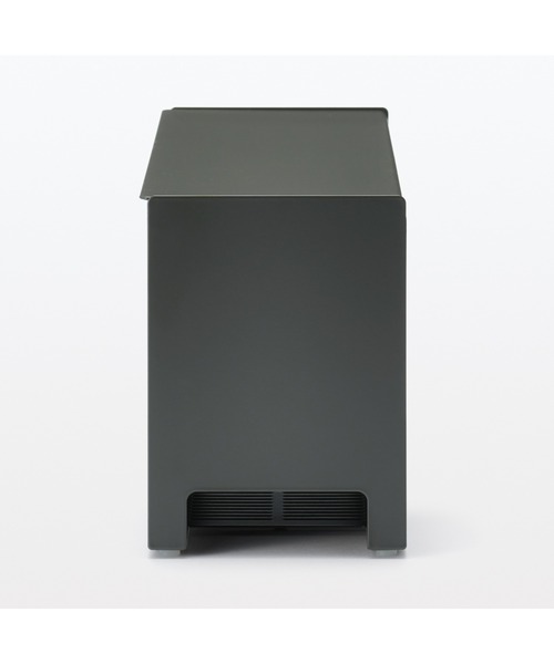 無印良品（MUJI） 収納 スチールタップ収納箱フラップ式・ダークグレー