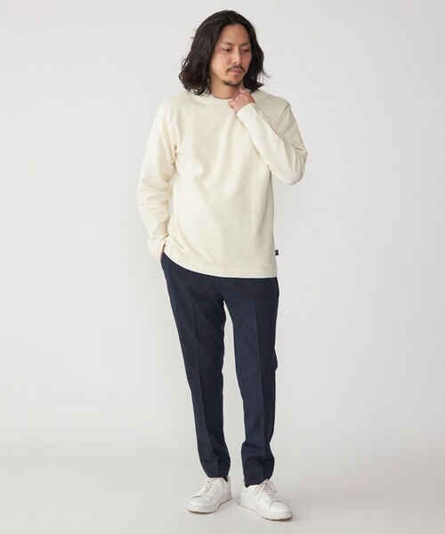 SHIPS tシャツ SHIPS: フェイクレイヤード ピケ クルーネック