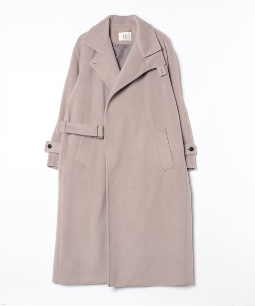 tk.TAKEO KIKUCHI」 チェスターコート 02 ライトベージュ メンズ  