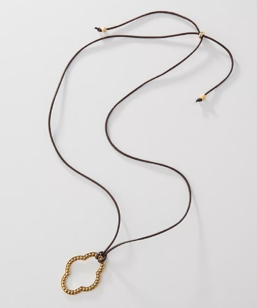 ネックレス VINTAGE bukle leather pendant レディース