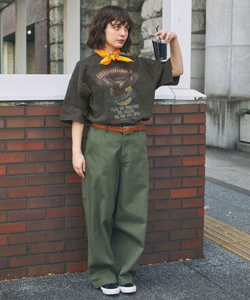 tシャツ ヴィンテージライクピグメントビック半袖Tシャツ