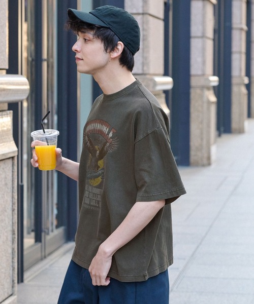 tシャツ ヴィンテージライクピグメントビック半袖Tシャツ