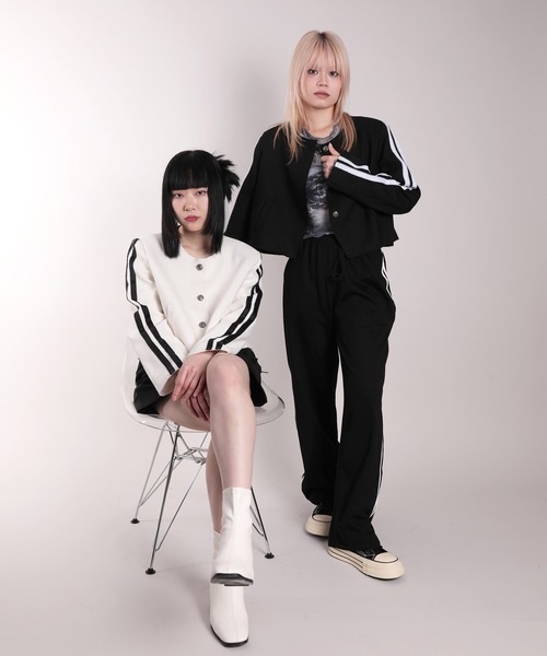 ジャケット ノーカラージャケット 「HOOK」for girls 袖ライン