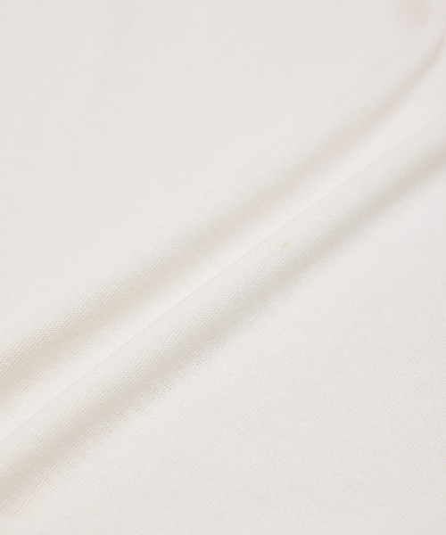 コットンシルク丸胴フライスカップ付き半袖カットソー ROPE' tシャツ コットンシルク丸胴フライスカップ付き半袖