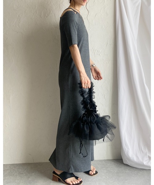 She's Closet ワンピース カットアウトオフショルダー肩あき半袖