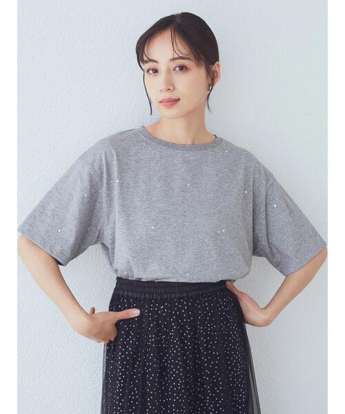 earth music&ecology tシャツ キラキララインストーンプル
