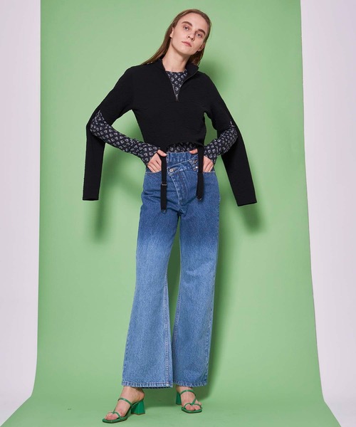 MAISON SPECIAL 「MAISON SPECIAL」 加工ブーツカットデニムパンツ 38  