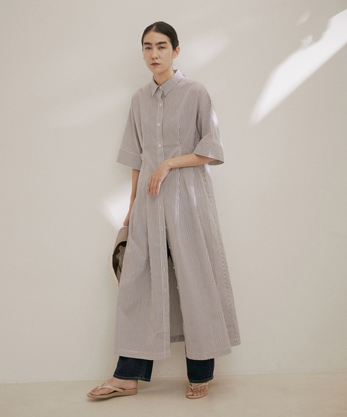 SALON adam et rope' シャツワンピース 「ZOZOTOWN限定」ハーフ