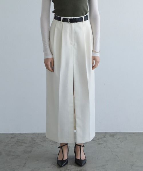 美品 CLANE 2,4万円 スリットのブラウス ホワイト クラネ E577 セール】LAYERED NUANCE SHIRTS（シャツ/ブラウス）｜CLANE（クラネ