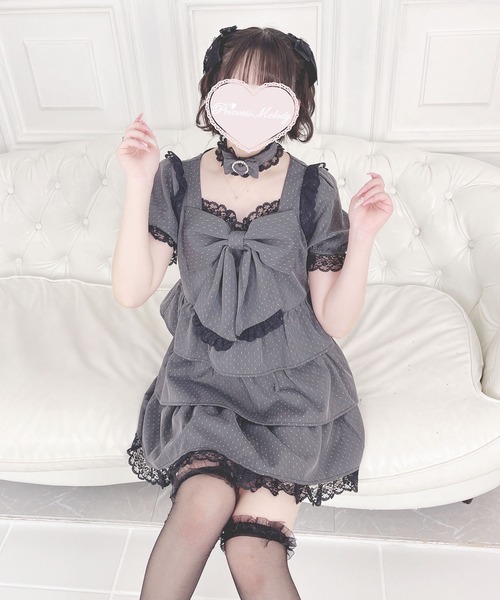 ワンピース チョーカー付きドーリーワンピース レディース : 85623814  