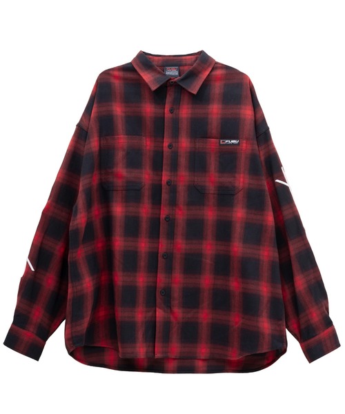 FUBU（フブ） シャツ ブランド ロゴ 筆記体 胸ポケット付き アメカジ