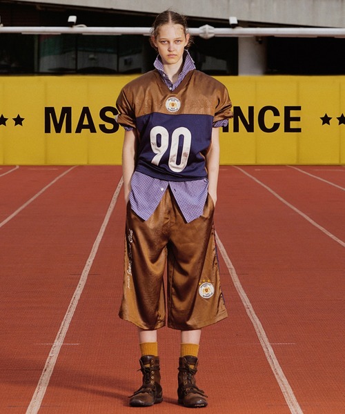 MASONPRINCE 赤 ストライプ サッカーシャツ