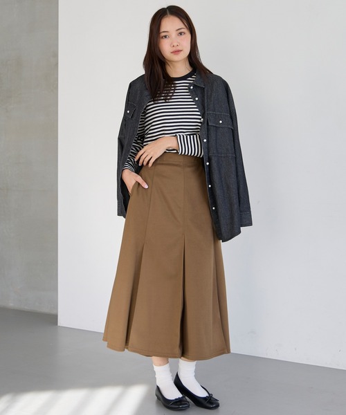 美品！マーガレットハウエル タックミディ丈スカート 2 LAVEANGE スカート ミディ丈タックスカート : ZOZOTOWN Yahoo!店