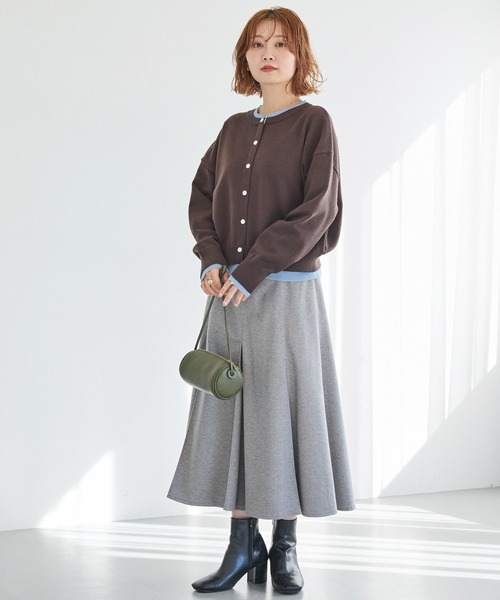 LAVEANGE（ラビアンジェ） スカート ミディ丈タックスカート