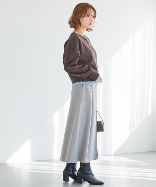 LAVEANGE（ラビアンジェ） スカート ミディ丈タックスカート