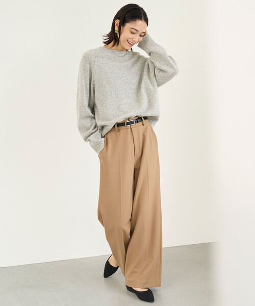 UNFILO ニット セーター 「洗える」カシミヤブレンド オフネック