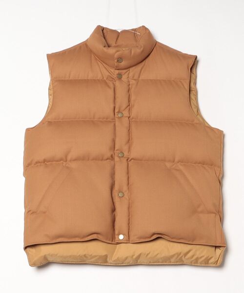 ブルックスブラザーズ　サーモア社インナーダウンベストジャケット2wayベージュS BROOKS BROTHERS（ブルックスブラザーズ） ダウンベスト ベスト ウール
