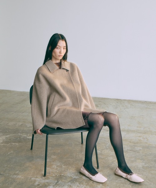 EN NEUME コート アウター Wool Shaggy Midi Coat レディース