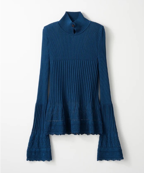 MURRAL (ミューラル) stretch lace top★★ Stretch lace tops (Black)