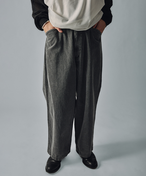 JOURNAL STANDARD HOMESTEAD 21aw フリーサイズ セール】J.S.Homestead / ハンドブリーチ デニムトラッカー