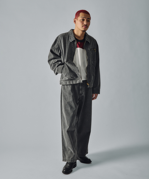 JOURNAL STANDARD HOMESTEAD 21aw フリーサイズ セール】J.S.Homestead / ハンドブリーチ デニムトラッカー