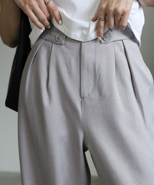 select MOCA（セレクトモカ） スラックス パンツ サイドベルトボタン