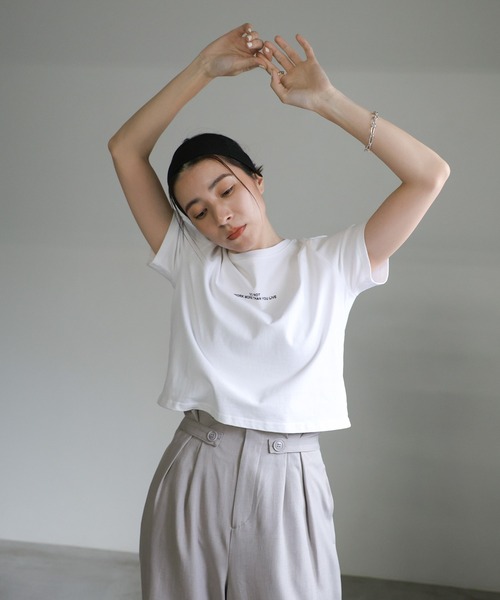 KAATSストレッチシャツパンツXO ベルト腕.脚Ｌ ハイストレッチカルゼワッシャーベルテッドパンツ/le.coeur blanc