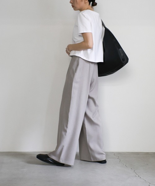 select MOCA（セレクトモカ） スラックス パンツ サイドベルトボタン