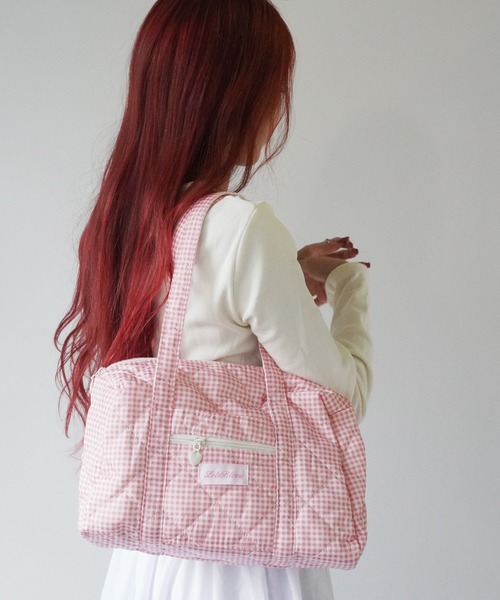 ダイヤモンド柄の手提げバッグ トートバッグ ハンドメイド キルトパーティ ダイヤモンド柄の手提げバッグ トートバッグ ハンドメイド